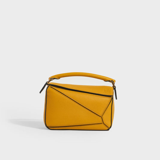 Mini Puzzle Bag in Mustard Leather