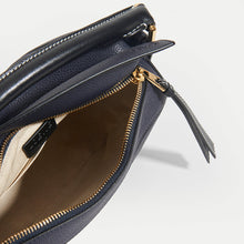 Load image into Gallery viewer, LOEWE Puzzle Small Grained Leather Bag in Navy Inside View