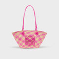 Small Anagram Basket Bag in Fuchsia