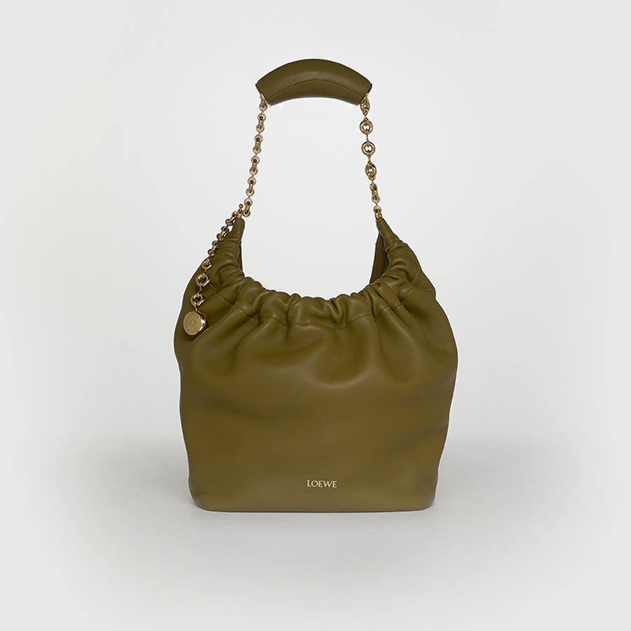 Small Squeeze Bag in Olive Nappa Leather [ReSale]