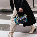 Small Puzzle William de Morgan Bag in Embroidered Leather