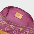 Monogram Denim Baggy PM Shoulder Bag in Pink