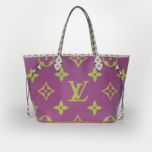 Neverfull MM Tote Bag in Purple Giant Monogram