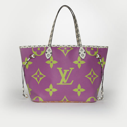 Neverfull MM Tote Bag in Purple Giant Monogram