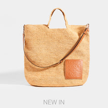 Load image into Gallery viewer, LOEWE Slit Large Raffia Tote in Tan [ReSale]