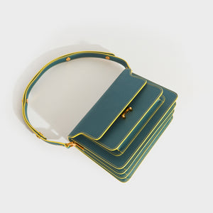 MARNI Trunk Shoulder Bag in Oil Blue