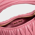 Wander Matelassé Leather Hobo Bag in Begonia Pink
