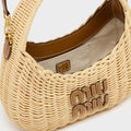 Wander Wicker Hobo Bag in Tan