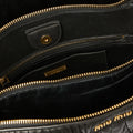 Quilted Nappa Matelassé Leather Tote in Black