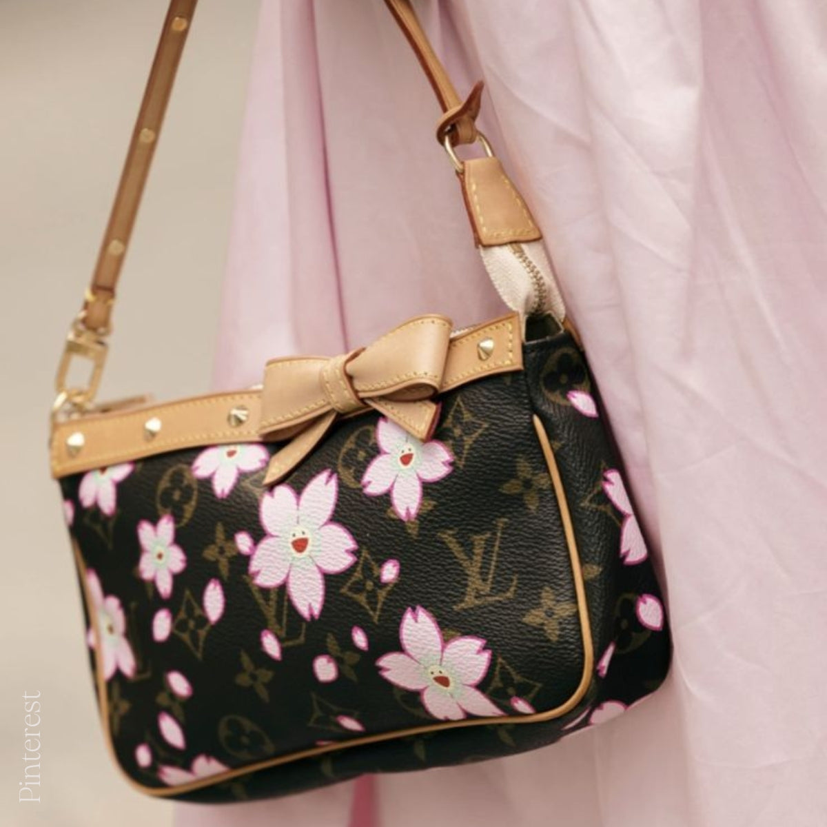 x Takashi Murakami Monogram Cherry Blossom Pochette Accessoires
