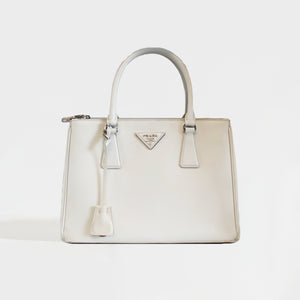 PRADA Galleria Tote in White Saffiano Leather [ReSale]