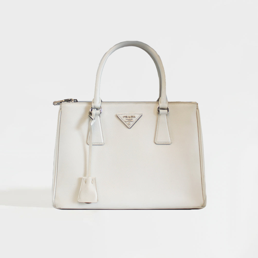 PRADA Galleria Tote in White Saffiano Leather [ReSale]