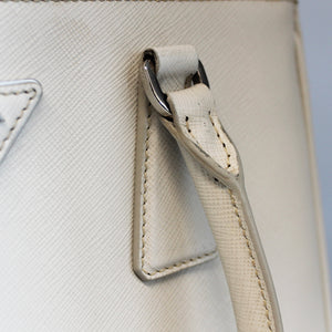 PRADA Galleria Tote in White Saffiano Leather [ReSale]