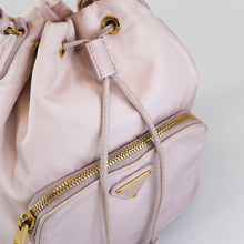 Load image into Gallery viewer, PRADA Nylon Top Handle Drawstring Bucket Bag Pink [ReSale]