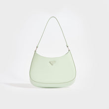 Load image into Gallery viewer, Front view of the PRADA Cleo Brushed Leather Shoulder Bag in Aqua