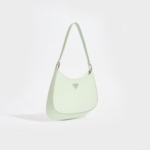 Load image into Gallery viewer, Side view of PRADA Cleo Brushed Leather Shoulder Bag in Aqua