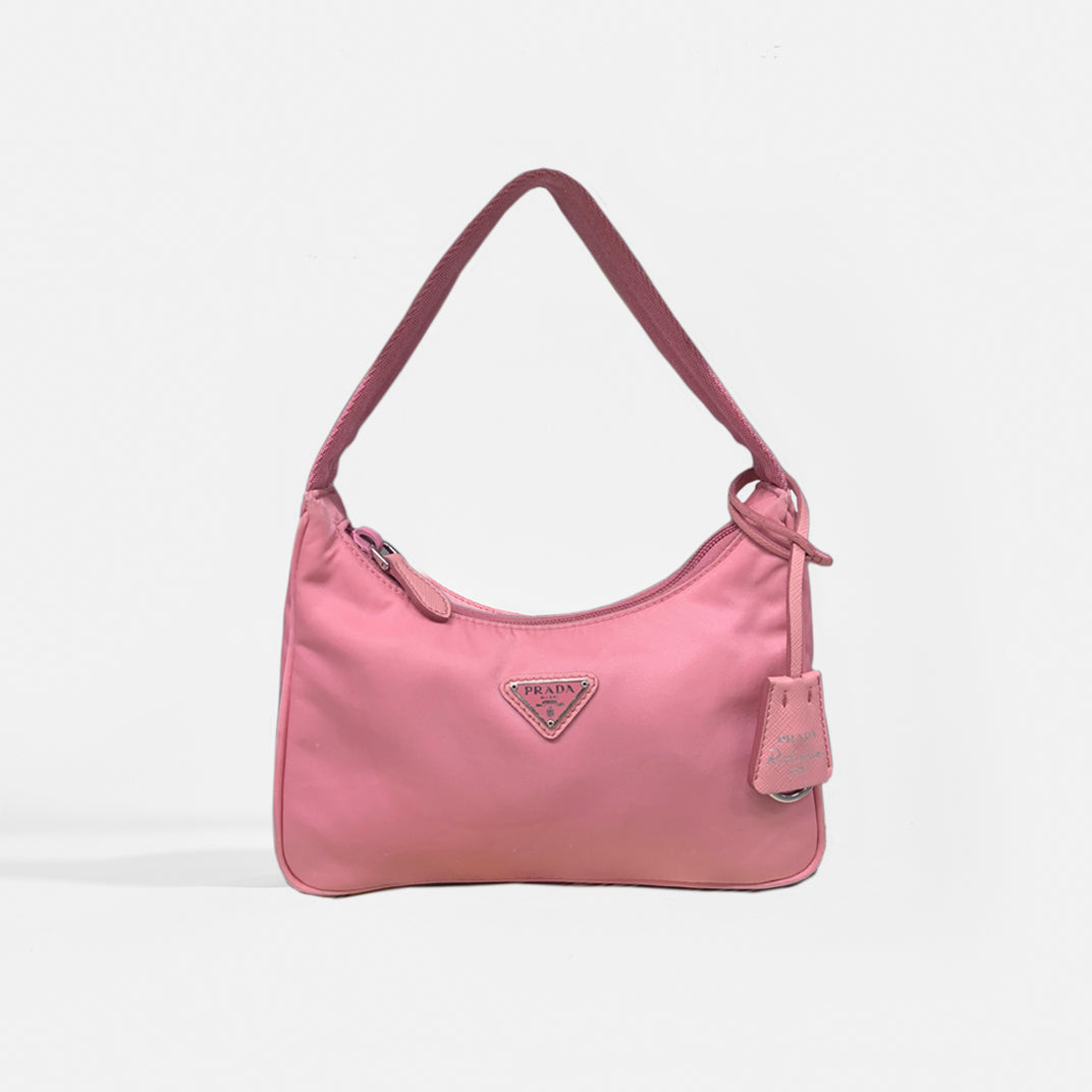 PRADA Hobo Re-Edition 2000 Nylon Bag in Pink Nylon [ReSale]