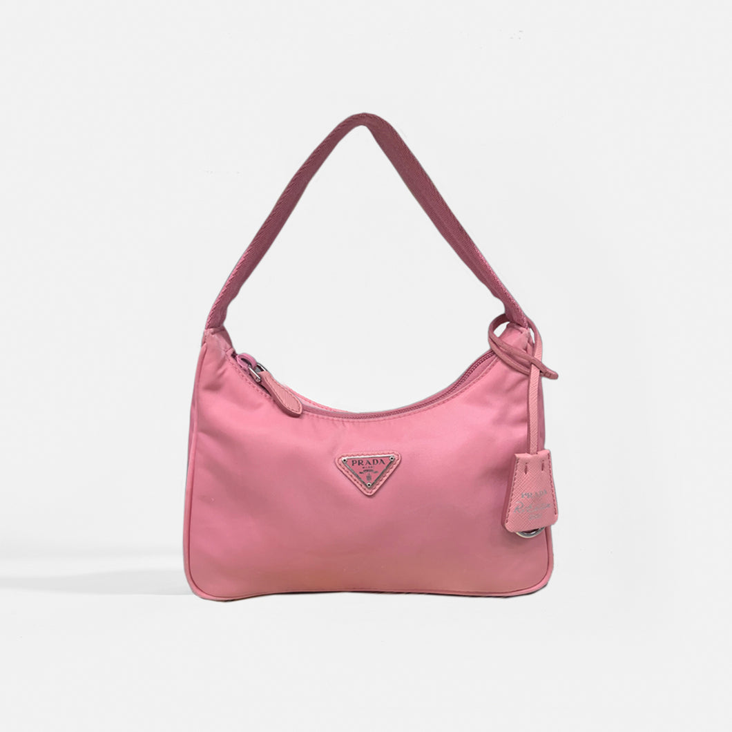 PRADA Hobo Re-Edition 2000 Nylon Bag in Pink Nylon [ReSale]