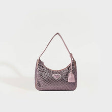 Load image into Gallery viewer, PRADA Hobo Re-Edition 2000 Nylon with Crystals in Pink [ReSale]