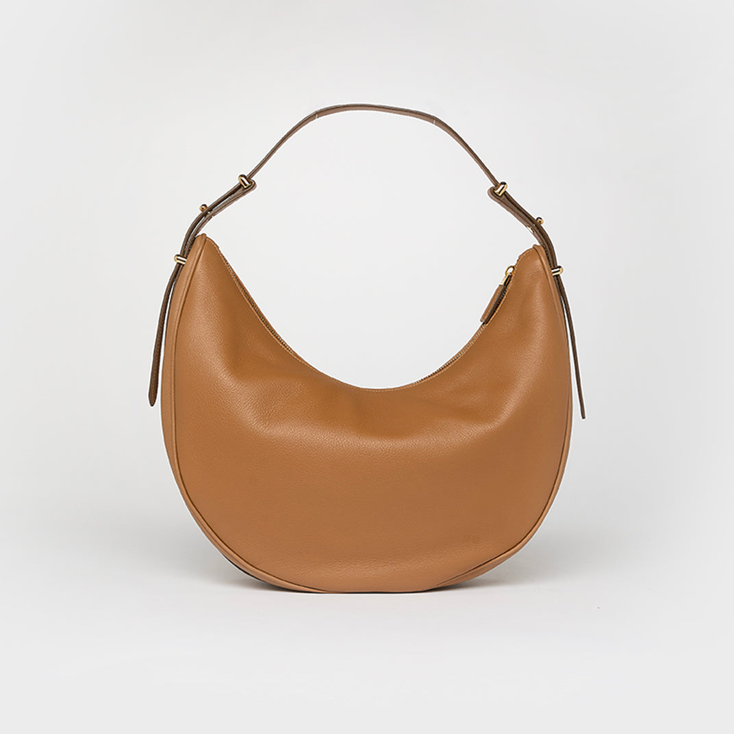 Arqué Large Shoulder Bag in Brown with Scarf
