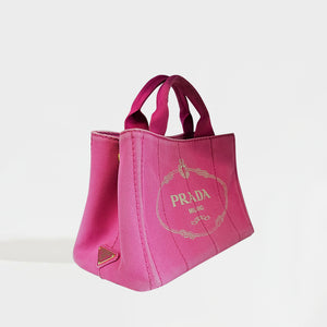PRADA Logo Printed Tote Bag in Pink [ReSale]