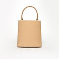 Small Panier Tote Bag in Beige Saffiano Leather