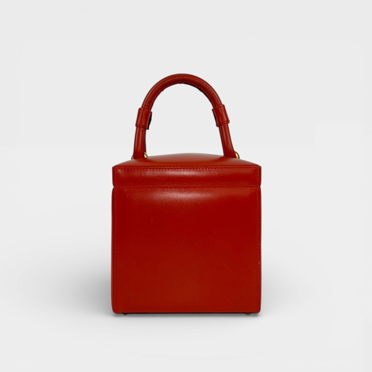 Vintage Vanity Case in Red Leather