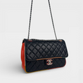 Jumbo Cuba Colour Single Flap in Quilted Lambskin with Multicolour Trim