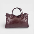 Le City Medium in Burgundy Leather