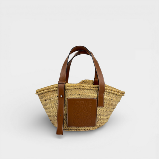Small Basket Bag in Brown