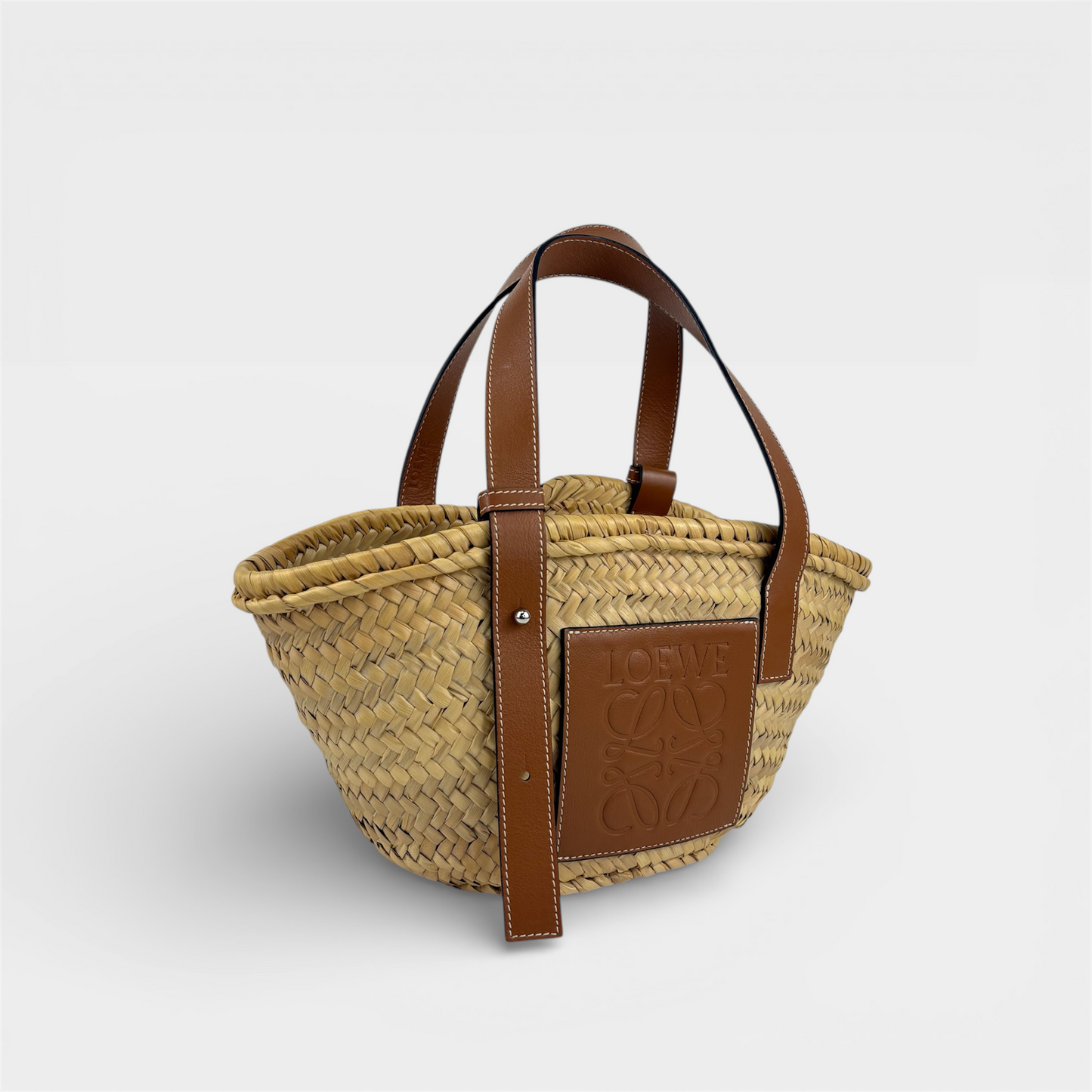 Small Basket Bag in Brown