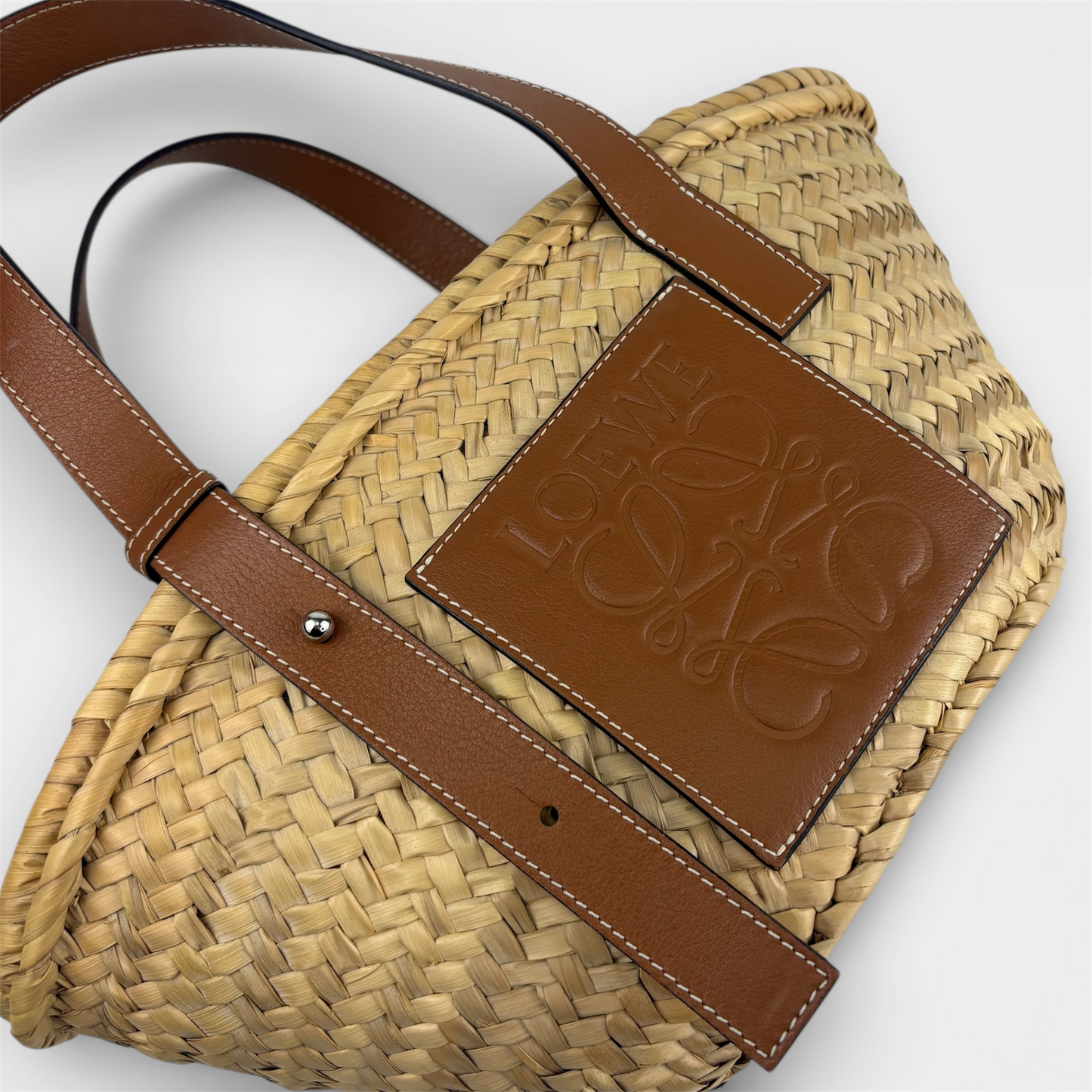 Small Basket Bag in Brown