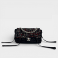Tweed Nylon Astronaut Essentials Single Flap Bag