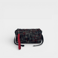 Tweed Nylon Astronaut Essentials Single Flap Bag