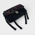 Tweed Nylon Astronaut Essentials Single Flap Bag