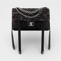 Tweed Nylon Astronaut Essentials Single Flap Bag