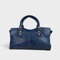 Part Time Blue Leather Two-Way City Bag