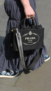 PRADA Logo Printed Canvas Tote Bag [ReSale]