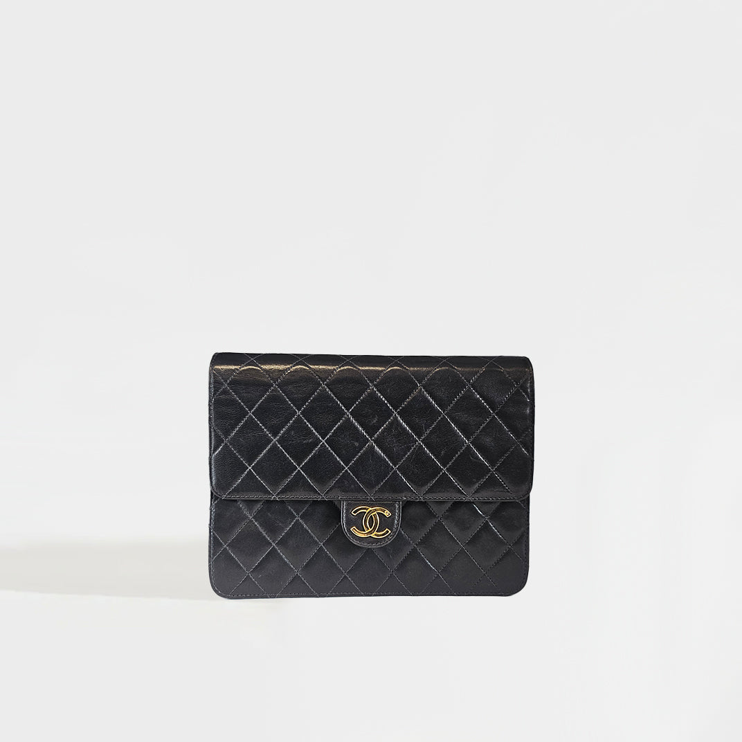 Vintage Quilted Lambskin Small Classic Single Flap Bag in Black 1994 - 1996 [ReSale]
