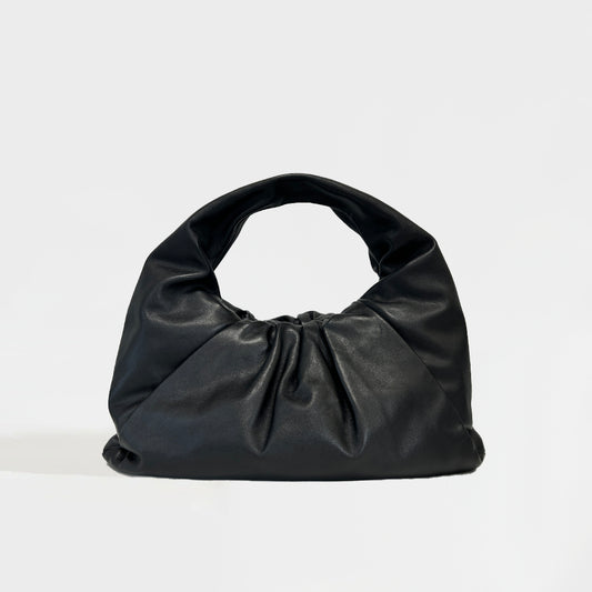 Medium Shoulder Pouch Leather Bag in Black [ReSale]
