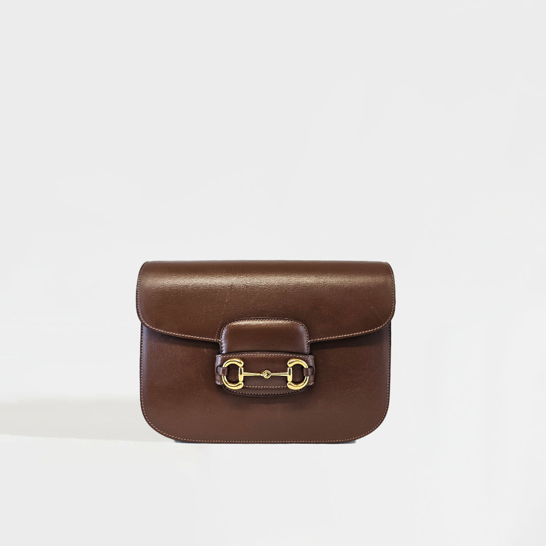 Horsebit 1955 Leather Shoulder Bag in Brown [ReSale]