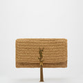 Medium Kate 99 Tassel Bag in Raffia