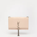 Kate Tassel Croc-Effect Leather Shoulder Bag in Pale Pink