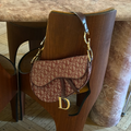 Trotter Saddle Canvas Shoulder Bag in Red