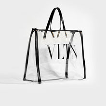 Load image into Gallery viewer, VALENTINO Garavani Grande Plage Leather-Trimmed Studded Logo-Print PVC Tote [ReSale]