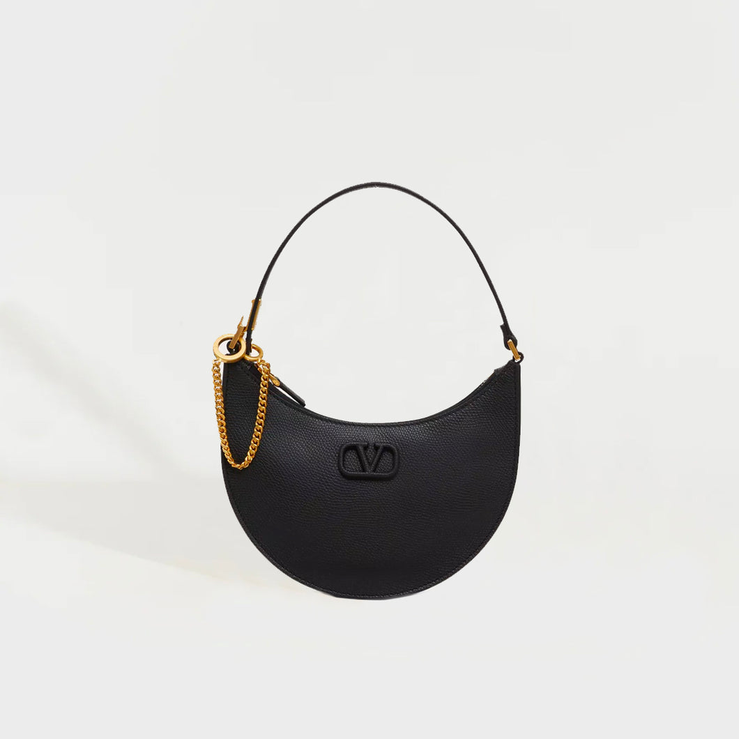 VALENTINO Garavani V-Logo Signature Mini Shoulder Bag in Black