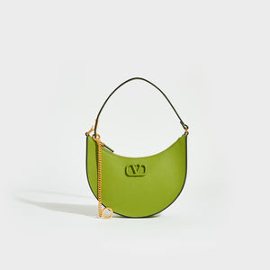 VALENTINO Garavani V-Logo Signature Mini Shoulder Bag in Green