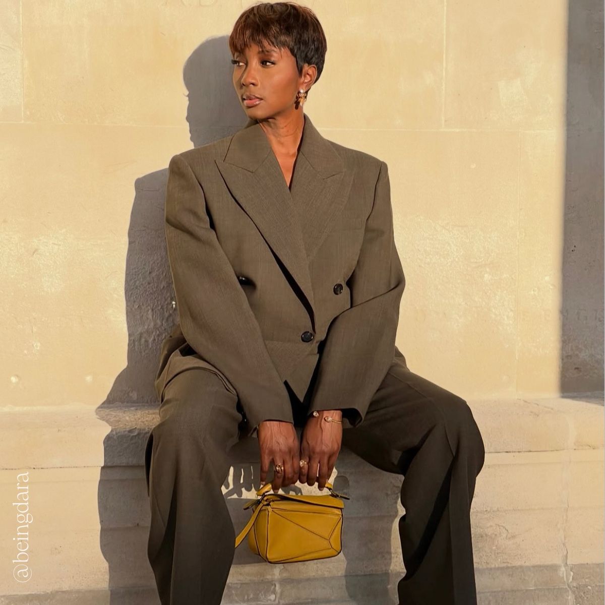 Mini Puzzle Bag in Mustard Leather