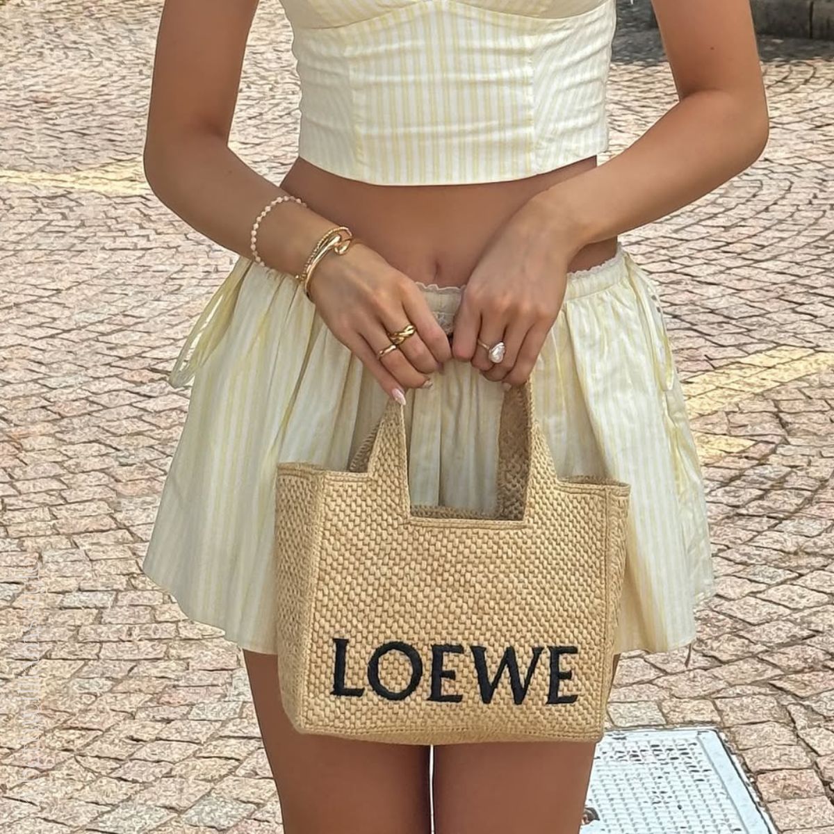 X Paula's Ibiza Small Raffia Tote in Natural