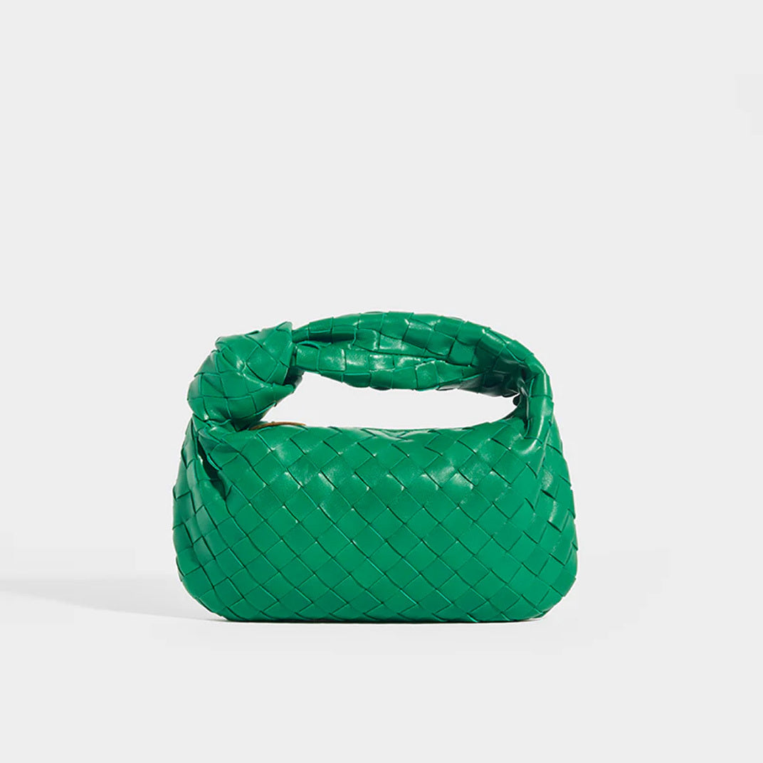 Mini Jodie Intrecciato Leather Bag in Racing Green